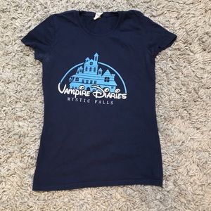 S Navy Blue Vampire Diaries Mystic Falls T-Shirt